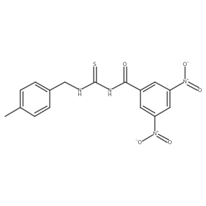 N-[[[(4-Methylphenyl)methyl]amino]thioxomethyl]-3,5-dinitrobenzamide结构式