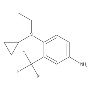 N1-cyclopropyl-N1-ethyl-2-(trifluoromethyl)benzene-1,4-diamine结构式