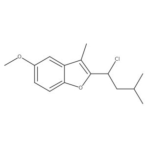 2-(1-Chloro-3-methylbutyl)-5-methoxy-3-methyl-1-benzofuran Structure