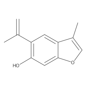 3-Methyl-5-(1-methylethenyl)-6-benzofuranol结构式