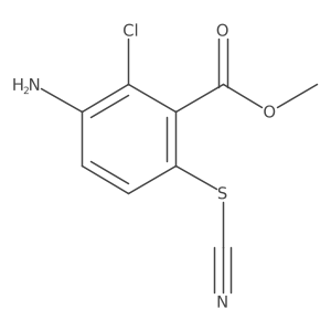Methyl 3-amino-2-chloro-6-thiocyanatobenzoate Structure