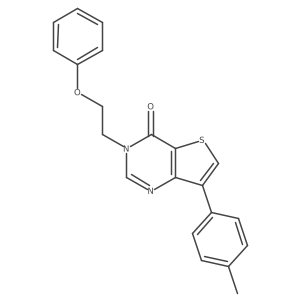 7-(4-methylphenyl)-3-(2-phenoxyethyl)thieno[3,2-d]pyrimidin-4(3H)-one结构式