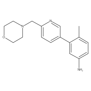 4-Methyl-3-(6-(morpholinomethyl)pyridin-3-yl)aniline结构式