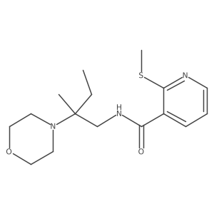 N-[2-methyl-2-(morpholin-4-yl)butyl]-2-(methylsulfanyl)pyridine-3-carboxamide结构式