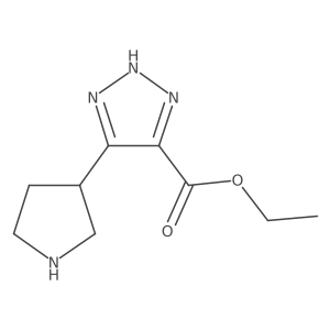 ethyl 5-(pyrrolidin-3-yl)-1H-1,2,3-triazole-4-carboxylate Structure