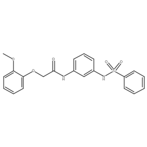2-(2-Methoxyphenoxy)-N-(3-(phenylsulfonamido)phenyl)acetamide Structure
