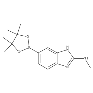 N-methyl-6-(4,4,5,5-tetramethyl-1,3,2-dioxaborolan-2-yl)-1H-benzimidazol-2-amine结构式