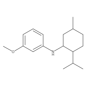 3-methoxy-N-[5-methyl-2-(propan-2-yl)cyclohexyl]aniline结构式