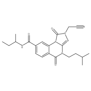 N-butan-2-yl-2-(cyanomethyl)-4-(3-methylbutyl)-1,5-dioxo-[1,2,4]triazolo[4,3-a]quinazoline-8-carboxamide Structure
