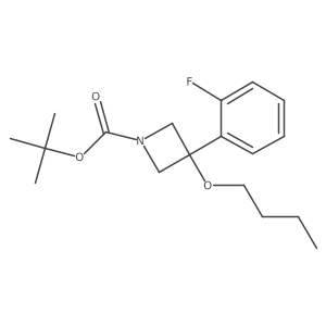 3-Butoxy-3-(2-fluorophenyl)-1-(tert-butoxycarbonyl)azetidine结构式