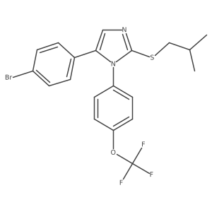 5-(4-bromophenyl)-2-(isobutylthio)-1-(4-(trifluoromethoxy)phenyl)-1H-imidazole Structure