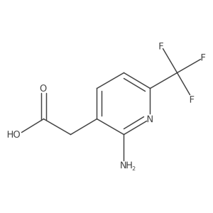 2-Amino-6-(trifluoromethyl)pyridine-3-acetic acid结构式