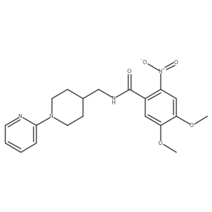 4,5-dimethoxy-2-nitro-N-((1-(pyridin-2-yl)piperidin-4-yl)methyl)benzamide Structure