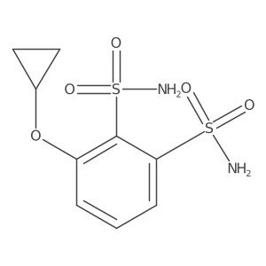 3-Cyclopropoxybenzene-1,2-disulfonamide结构式