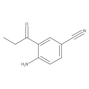 1-(2-Amino-5-cyanophenyl)propan-1-one Structure