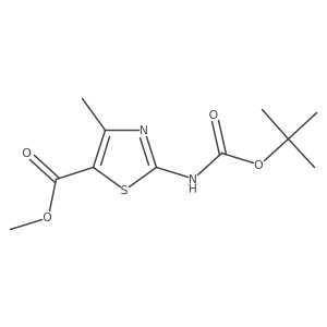 Methyl 2-{[(tert-butoxy)carbonyl]amino}-4-methyl-1,3-thiazole-5-carboxylate结构式