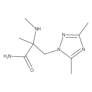 3-(3,5-Dimethyl-1h-1,2,4-triazol-1-yl)-2-methyl-2-(methylamino)propanamide Structure