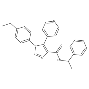 1-(4-ethylphenyl)-N-(1-phenylethyl)-5-(pyridin-4-yl)-1H-1,2,3-triazole-4-carboxamide结构式