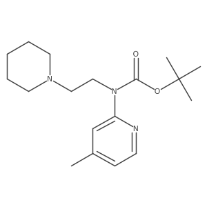 tert-butyl N-(4-methyl-2-pyridyl)-N-[2-(1-piperidyl)ethyl]carbamate结构式