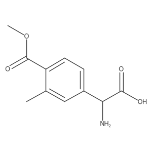 2-Amino-2-[4-(methoxycarbonyl)-3-methylphenyl]acetic acid结构式