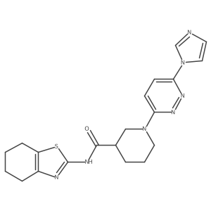 1-(6-(1H-imidazol-1-yl)pyridazin-3-yl)-N-(4,5,6,7-tetrahydrobenzo[d]thiazol-2-yl)piperidine-3-carboxamide结构式