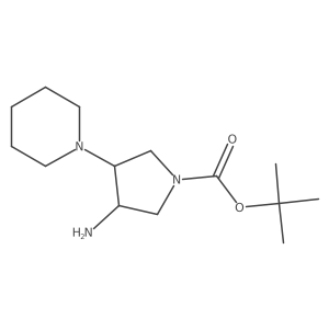 Tert-butyl 3-amino-4-(piperidin-1-yl)pyrrolidine-1-carboxylate Structure