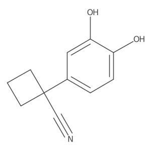 1-(3,4-Dihydroxyphenyl)cyclobutane-1-carbonitrile Structure