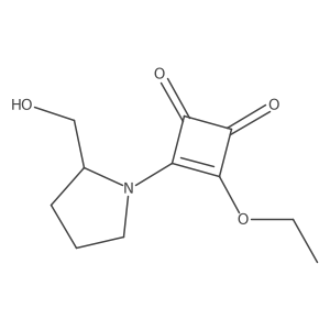 3-Ethoxy-4-[(2S)-2-(hydroxymethyl)pyrrolidino]-3-cyclobutene-1,2-dione Structure