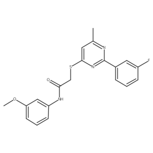 2-{[2-(3-fluorophenyl)-6-methylpyrimidin-4-yl]sulfanyl}-N-(3-methoxyphenyl)acetamide Structure