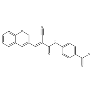 4-[3-(2H-chromen-3-yl)-2-cyanoprop-2-enamido]benzoic acid Structure