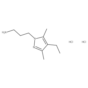 [3-(4-Ethyl-3,5-dimethyl-1H-pyrazol-1-yl)propyl]-amine dihydrochloride结构式