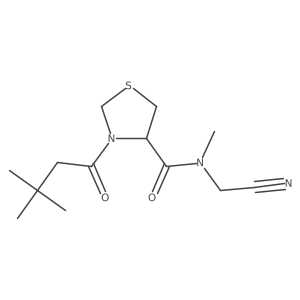 N-(cyanomethyl)-3-(3,3-dimethylbutanoyl)-N-methyl-1,3-thiazolidine-4-carboxamide Structure