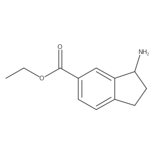 ethyl 3-amino-2,3-dihydro-1H-indene-5-carboxylate结构式