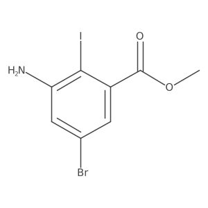 Methyl 3-amino-5-bromo-2-iodobenzoate Structure