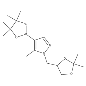 1-[[(4S)-2,2-Dimethyl-1,3-dioxolan-4-yl]methyl]-5-methyl-4-(4,4,5,5-tetramethyl-1,3,2-dioxaborolan-2-yl)-1H-pyrazole Structure