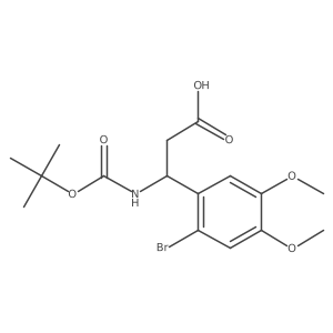 (3R)-3-(2-bromo-4,5-dimethoxyphenyl)-3-{[(tert-butoxy)carbonyl]amino}propanoic acid Structure