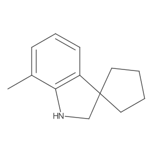7'-Methyl-1',2'-dihydrospiro[cyclopentane-1,3'-indole]结构式