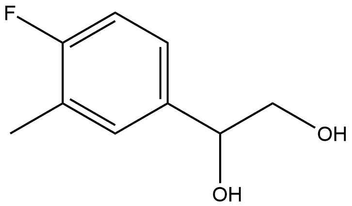 1-(4-Fluoro-3-methylphenyl)ethane-1,2-diol结构式