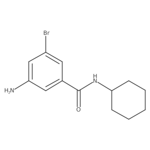 3-Amino-5-bromo-N-cyclohexylbenzamide结构式