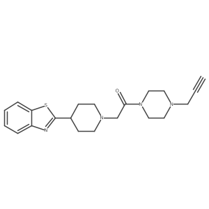 2-[4-(1,3-Benzothiazol-2-yl)piperidin-1-yl]-1-[4-(prop-2-yn-1-yl)piperazin-1-yl]ethan-1-one结构式