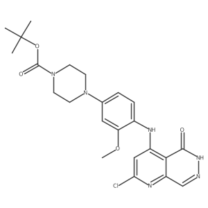 Tert-butyl 4-(4-((2-chloro-5-oxo-5,6-dihydropyrido[2,3-d]pyridazin-4-yl)amino)-3-methoxyphenyl)piperazine-1-carboxylate Structure