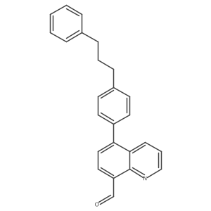 5-(4-(3-Phenylpropyl)phenyl)quinoline-8-carbaldehyde结构式