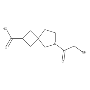 6-(2-Aminoacetyl)-6-azaspiro[3.4]octane-2-carboxylic acid Structure