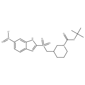 tert-Butyl 3-(((5-nitro-1H-benzo[d]imidazol-2-yl)sulfonyl)methyl)piperidine-1-carboxylate Structure