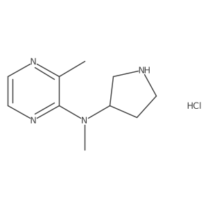 (S)-N,3-dimethyl-N-(pyrrolidin-3-yl)pyrazin-2-amine hydrochloride结构式