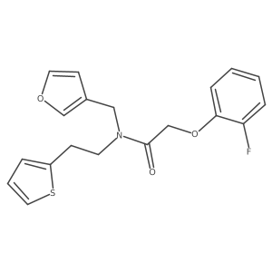 2-(2-fluorophenoxy)-N-(furan-3-ylmethyl)-N-(2-(thiophen-2-yl)ethyl)acetamide结构式