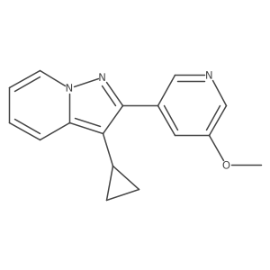 3-Cyclopropyl-2-(5-methoxy-3-pyridinyl)pyrazolo[1,5-a]pyridine Structure