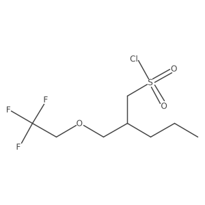 2-[(2,2,2-Trifluoroethoxy)methyl]pentane-1-sulfonyl chloride结构式