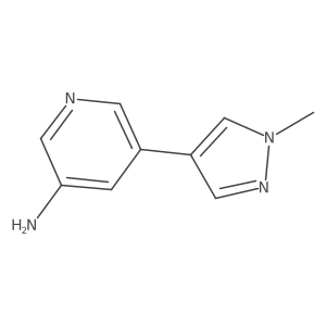 5-(1-methyl-1H-pyrazol-4-yl)pyridin-3-amine Structure