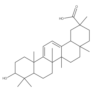 (3beta,5xi,18xi)-3-Hydroxyoleana-9(11),12-dien-30-oic acid结构式